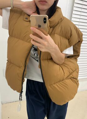 韩国立领面包羽绒棉服马甲外套