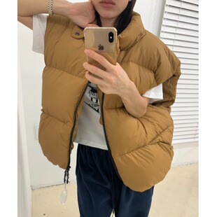 韩国东大门洋气立领拉链面包羽绒棉服马甲背心女加厚保暖棉袄外套