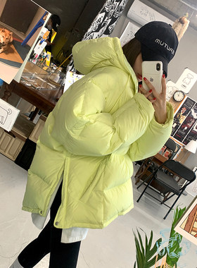 韩国连帽羽绒棉服宽松棉衣外套