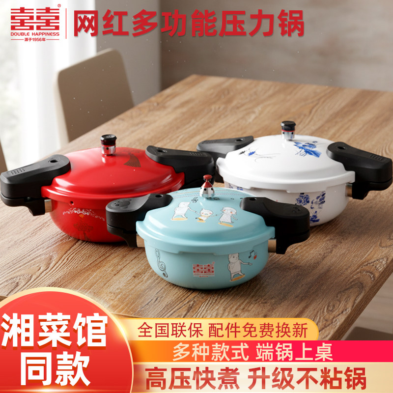 双喜 高压锅家用防爆燃气电磁炉通用迷你小型压力锅鱼头抖音同款