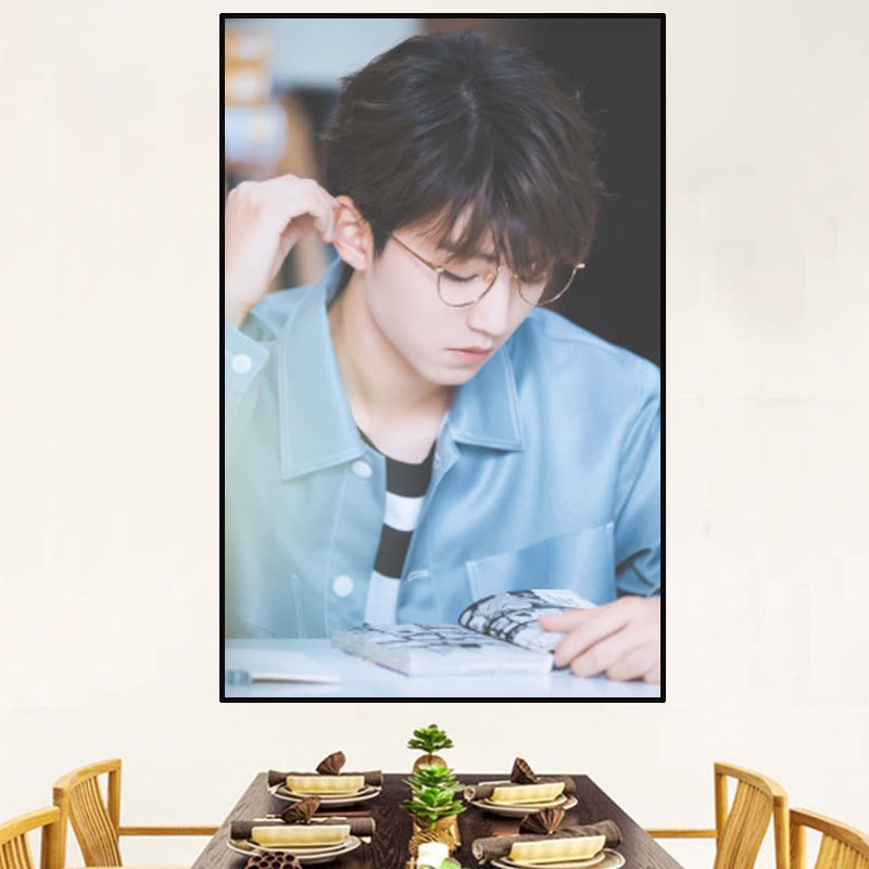 明星真人王俊凯钻石画满钻小幅5diy点贴十字绣钻石绣儿童卧室客厅