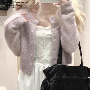 小心机纯色开衫 心水 GRL针织衫 日单纯元 小个子纯欲风 温柔