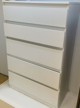 国内宜家代购库伦五斗抽屉柜白色整理箱玩具多层收纳欧式储物柜子