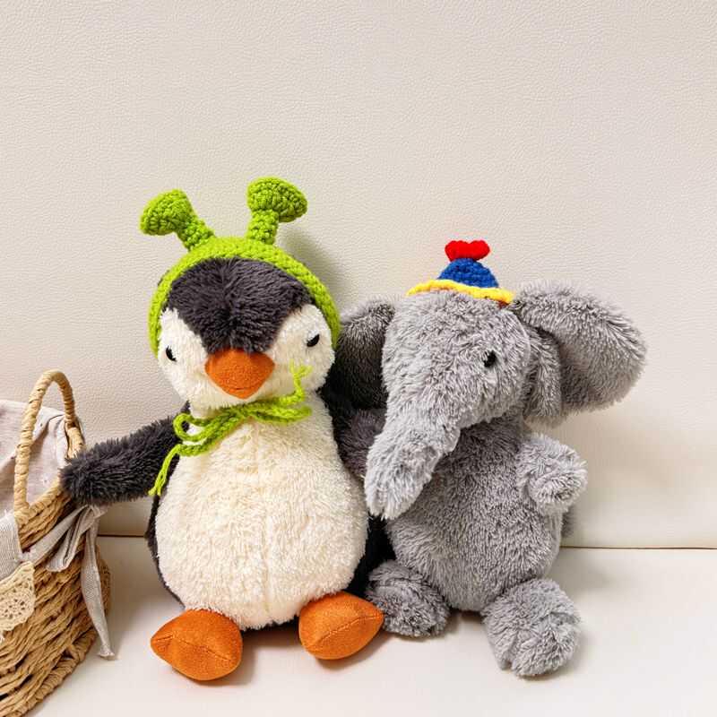 呆萌小企鹅公仔儿童毛绒玩具安抚陪睡娃娃小号婚庆伴手礼生日礼物