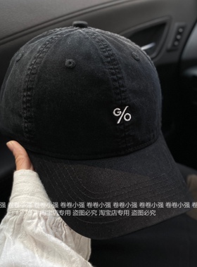 美式复古简约鸭舌帽女韩版百搭质感软顶棒球帽宽檐显脸小帽子潮男