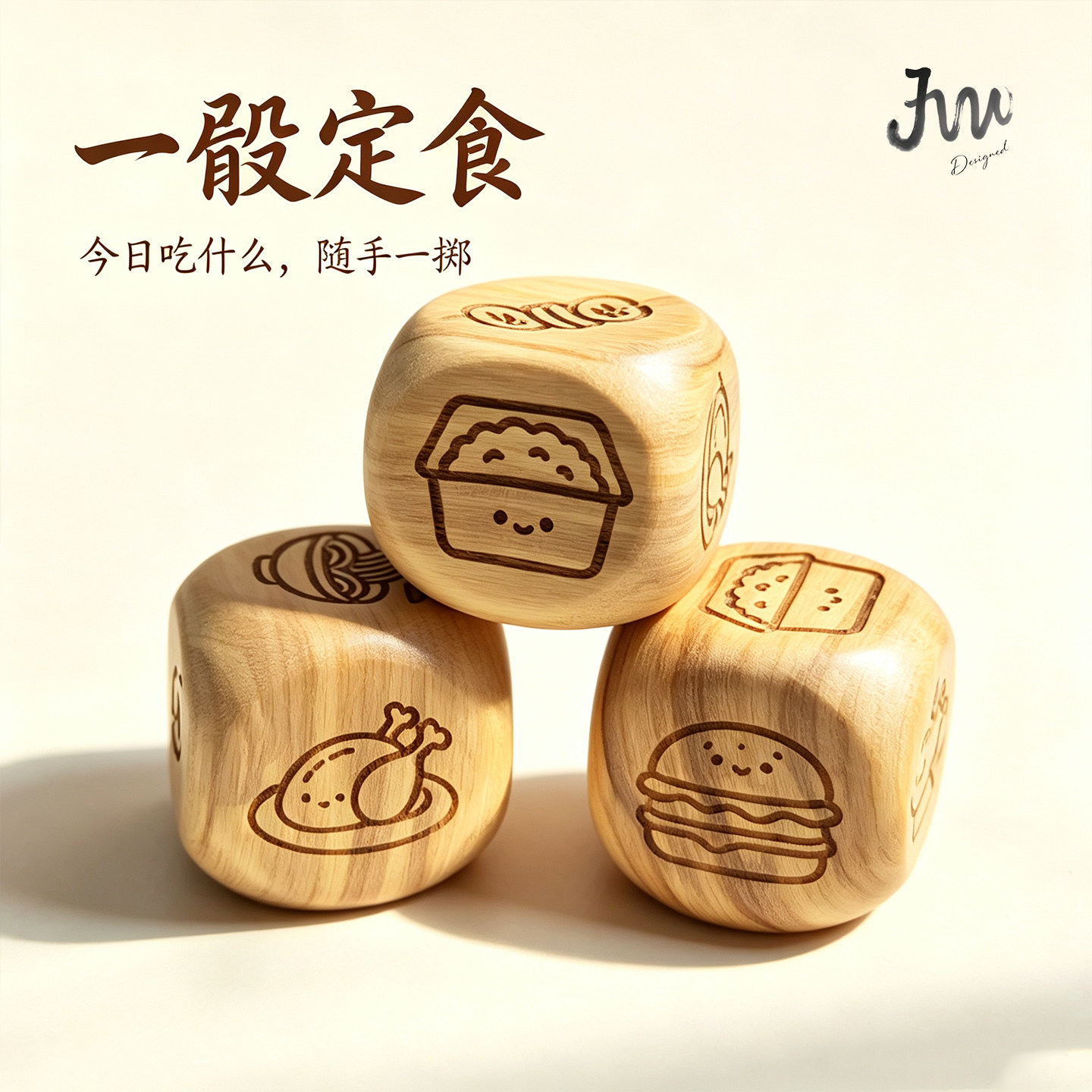 黑白檀实木六面骰子无漆无色文玩