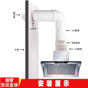 UPVC排水管 180 落水管下水管pvc管排烟管大小头 大口径配件弯头