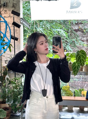 DEBBIE C 温柔风 韩系ins慵懒感简约显瘦纯色开衫针织衫上衣外套