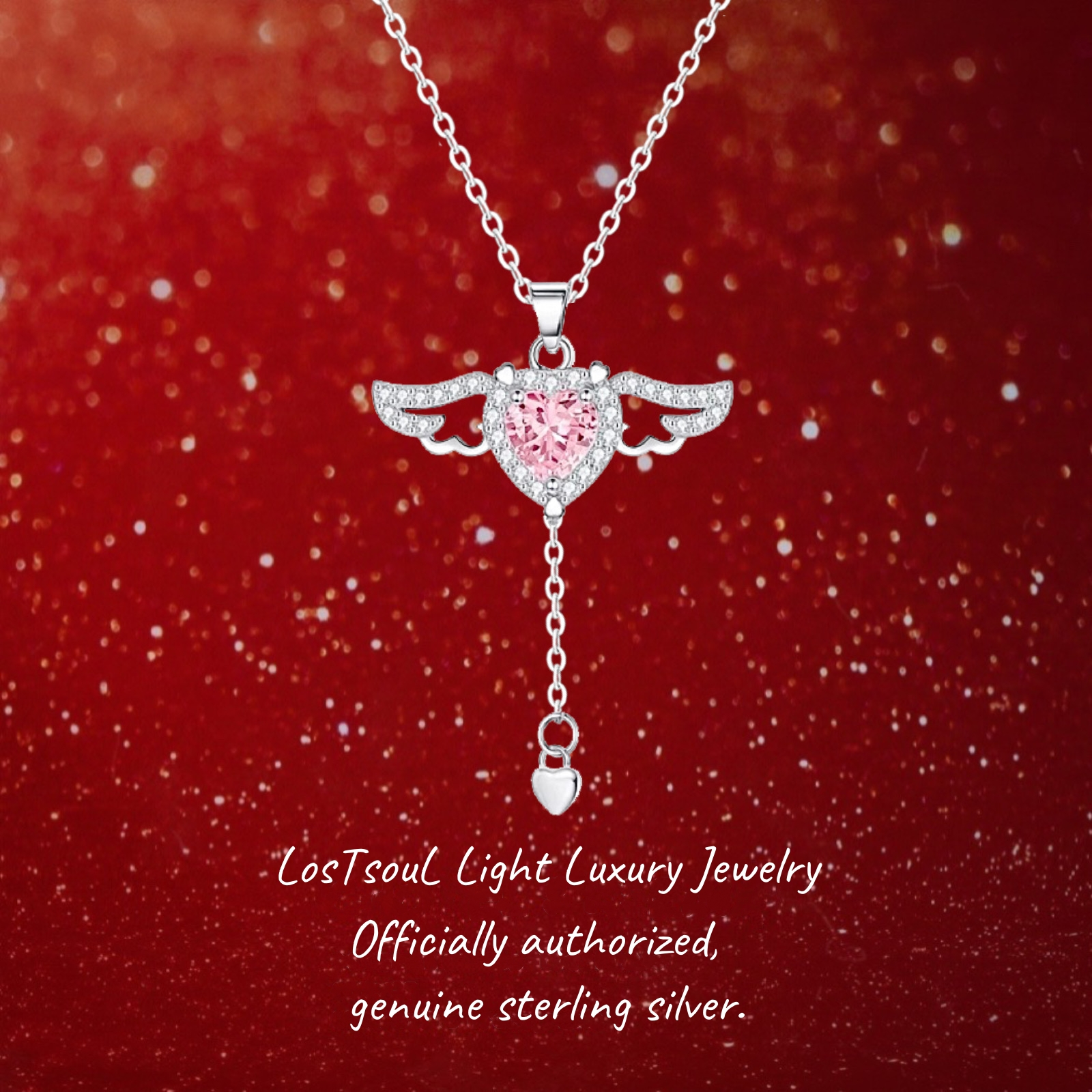 「丘比特之心」S999纯银项链女款甜美高级感轻奢小众锁骨链送女友