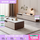 储物柜子 全友家居现代简约玻璃茶几电视柜组合客厅小户型2025新款