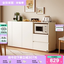 全友家居北欧风餐边柜厨房收纳备餐柜子客厅靠墙一体茶水储物柜