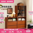 政府补贴全友家居中古风柜餐边柜入户玄关柜沙发边柜卧室床头柜