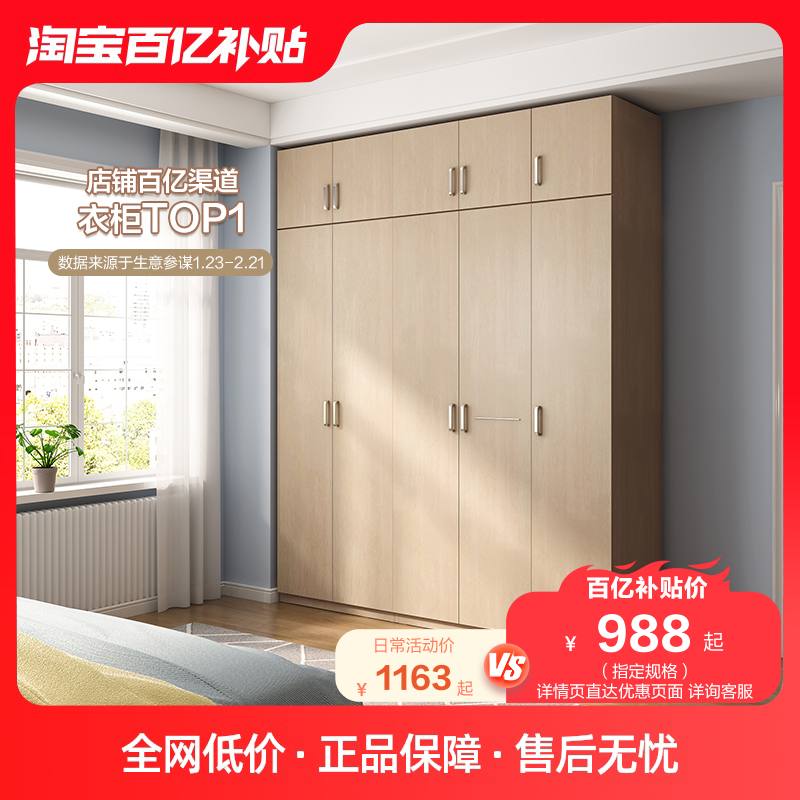 全友家居衣柜家用卧室现代简约原木风简易收纳储物柜衣橱106302属于什么档次？