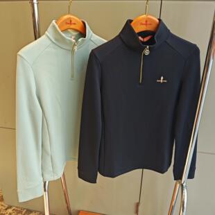 比音勒芬专柜正品女秋冬装立领T恤加绒保暖上衣修身8632314A23