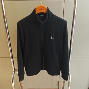比音勒芬专柜正品男秋冬装针织外套立领开衫功能羊毛夹克83235939