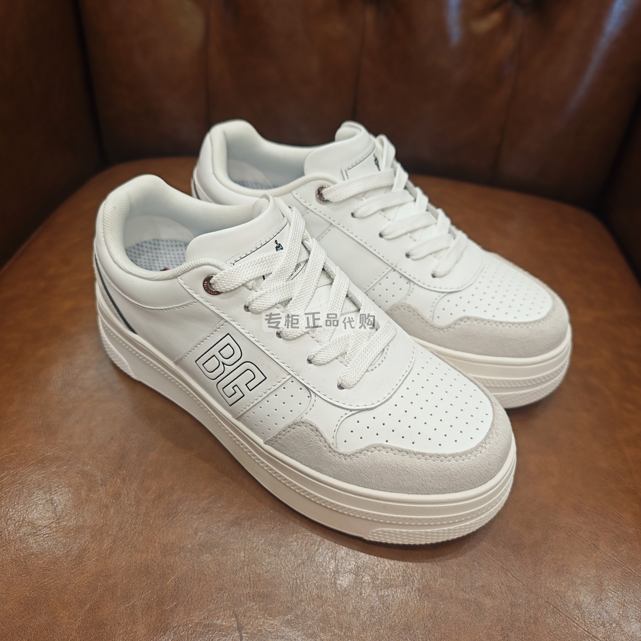 比音勒芬2025新款女款小白鞋