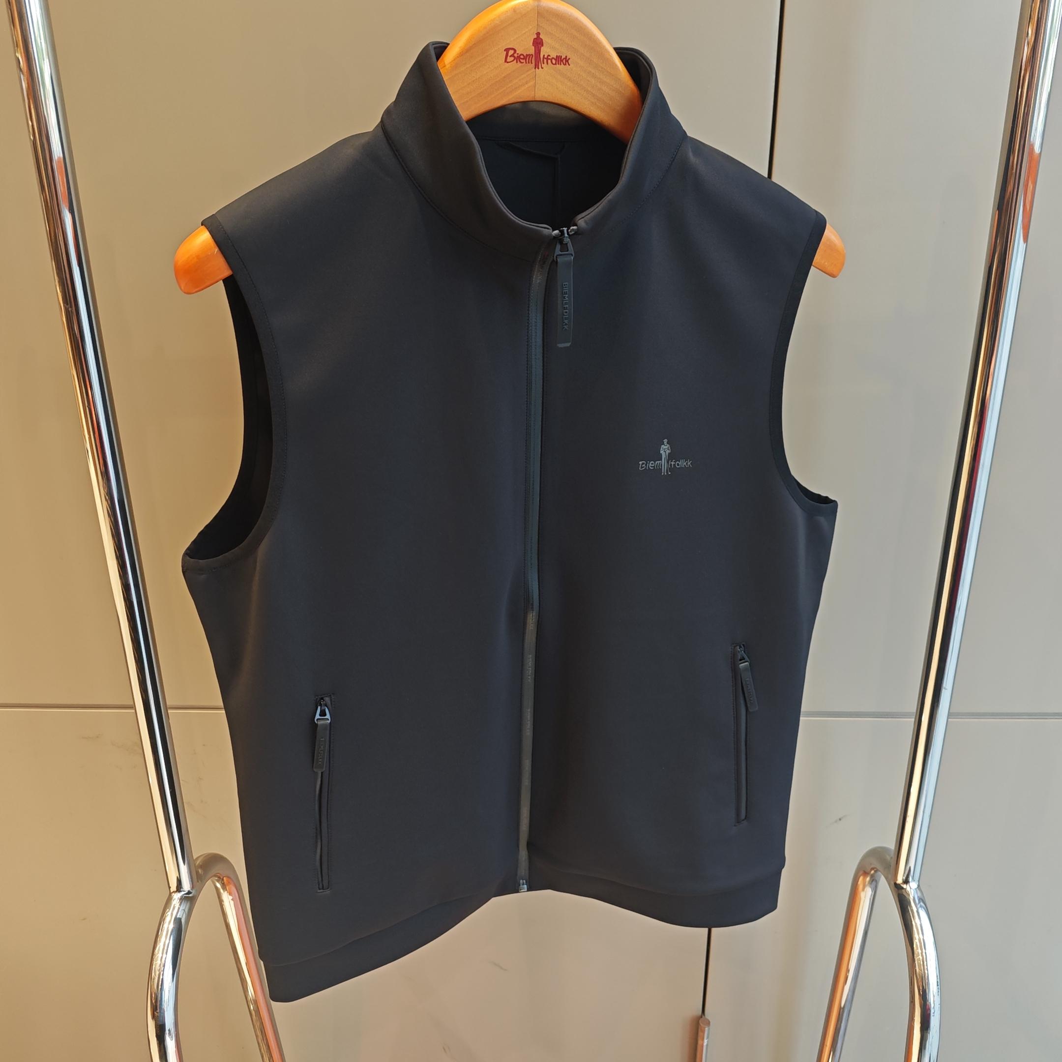 比音勒芬商场正品男装薄马甲背心秋装坎肩黑色百搭轻盈363220302