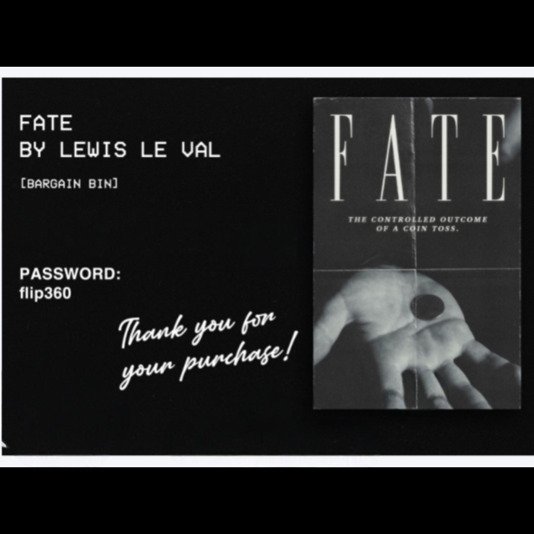 魔术教学 2024控制硬币正反面Fate by Lewis Le Val精品3部曲超值