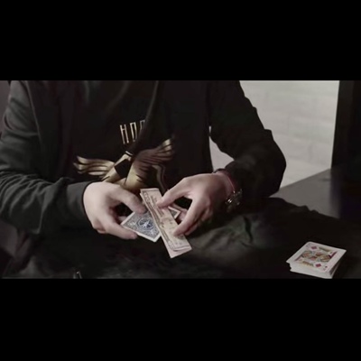 魔术教学视觉化震撼牌穿钞票