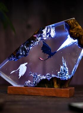 树脂灯Resin Lamp Anime桌面装饰摆件Toothless光之怒生日礼物