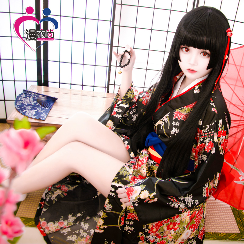 地獄少女閻魔愛cos振袖和服 華麗原版百搭萬用 動漫cosplay服裝