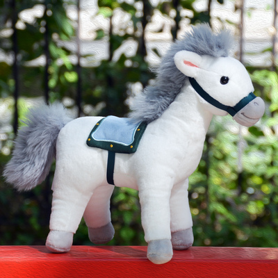 仿真马玩偶毛绒玩具可爱白马客厅沙发摆件生日礼物儿童安抚布娃娃