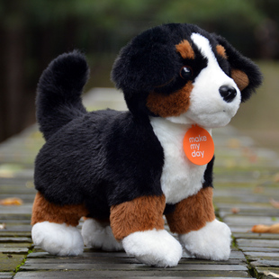 仿真站姿伯恩山犬毛绒玩具可爱博伯尼塞牧牛犬男女生儿童生日礼物