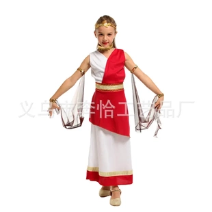 万圣节服装儿童oplay化妆舞会埃及男法老服装古希腊女艳后长袍