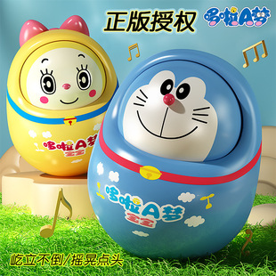 12个月宝宝早教益智0 1岁 哆啦A梦婴儿玩具不倒翁点头娃娃3