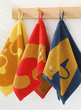 新款A类标准全棉卡通儿童洗脸小毛巾50*25吸水柔软不掉毛J4024T