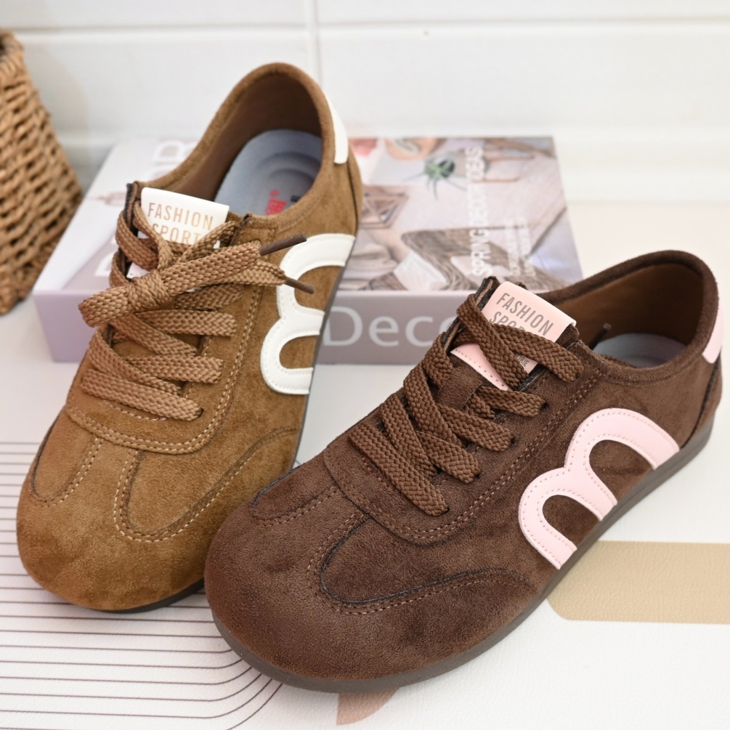 26春新款软面软底轻便舒适学生少女复古德训鞋防滑耐磨休闲女单鞋,女鞋,时尚休闲鞋,淘宝优惠券,粉丝福利购,淘宝优惠卷