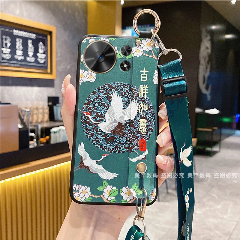 适用华为智选wiko麦芒40手机壳TYH651M-02保护套30硅胶20软壳10全包9防摔11斜挎背带A男女新款挂绳挂脖5G国风