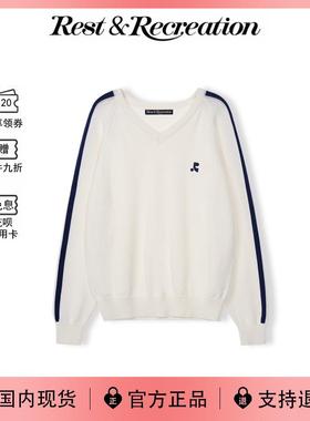 【现货】韩国restandrecreation毛衣慵懒风RR针织衫落肩长袖上衣