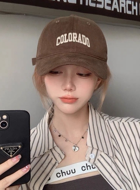 大头围棒球帽男女秋冬百搭刺绣显脸小宽檐磨毛鸭舌帽大脸帽子男款