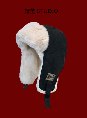 帽子男女冬天加绒加厚保暖电动车户外骑行护耳防风防寒东北雷锋帽