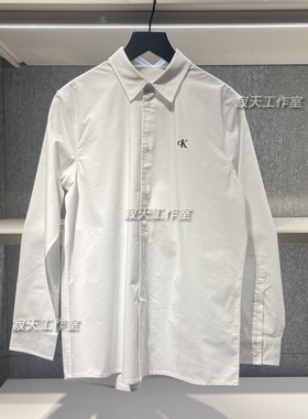 CK Jeans 国内代购2024春季新款男士商务休闲白色长袖衬衫J325908