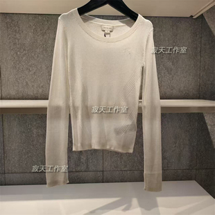 CK Jeans 2025早春新款女士含桑蚕丝纯色圆领打底衫针织衫J225029