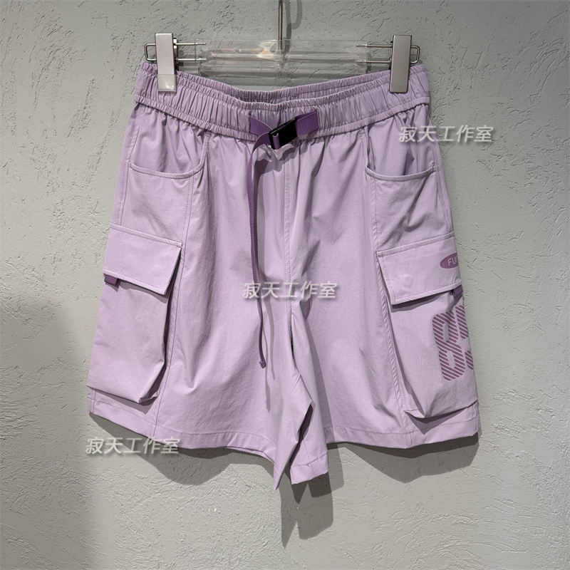 Fun潮牌男女史努比刺绣针织短裤松紧抽绳撞色25年夏新款FMK152A3P