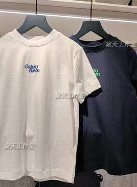 47B851G国内专柜CK Jeans25春夏新款女士经典字母净色纯棉短袖T恤