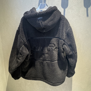 Fun潮牌国内专柜代购24年秋新款摇粒绒连帽拉链休闲外套FMW143A0B