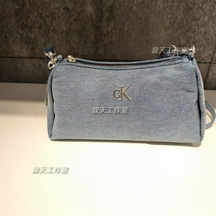 CK女包2025春夏新款时尚复古小众牛仔单肩斜挎腋下包礼物4F3222G