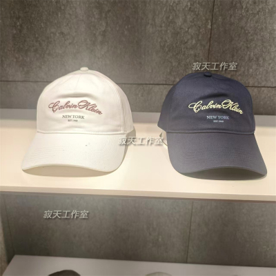 4F5085G 国内代购CK Jeans25秋冬男女休闲花体字母刺绣纯棉棒球帽