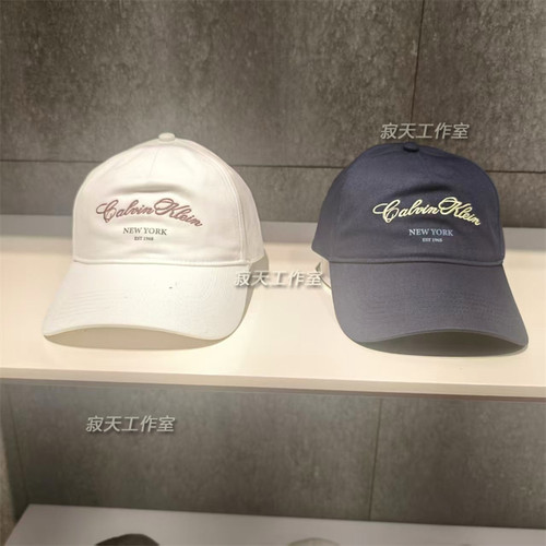 4F5085G 国内代购CK Jeans25秋冬男女休闲花体字母刺绣纯棉棒球帽