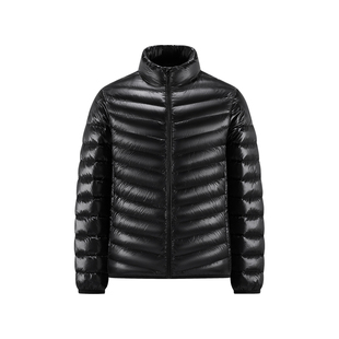 蒙口透羽绒服高蓬松防风保暖男款加厚立领轻薄防砖绒90绒外套百搭