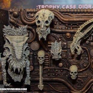 NECA 异形大战铁血战士 铁血战力墙 骨头墙 异形铁血头骨场景摆件