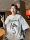 Мужская модная футболка tie-dye с короткими рукавами, новинка 2025 года, замшевая плотная футболка с беззубым принтом American high street, с короткими рукавами большого размера mini 2