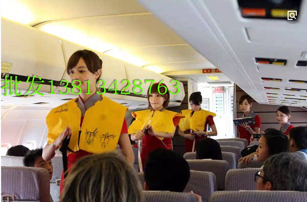 飞机救生衣 航空救生衣 演示救生衣双气瓶救生衣救援灯配口哨包邮