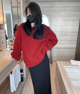 MACQNF正品2025秋冬新mq27206百搭个性显瘦宽松慵懒澳毛套头毛衣