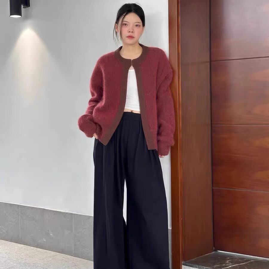 MACQNF正品2025秋新款时尚高品质百搭慵懒百搭针织外套女MQ89229