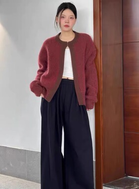 MACQNF正品2025秋新款时尚高品质百搭慵懒百搭针织外套女MQ89229